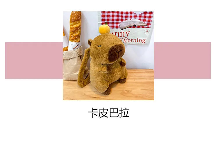 Capybara Plush Backpack Kawaii Fashion Plushie Doll Fur Bag Children's Bag Shoulder Bag Mini Knapsack Bags Gifts For Girlfriend
