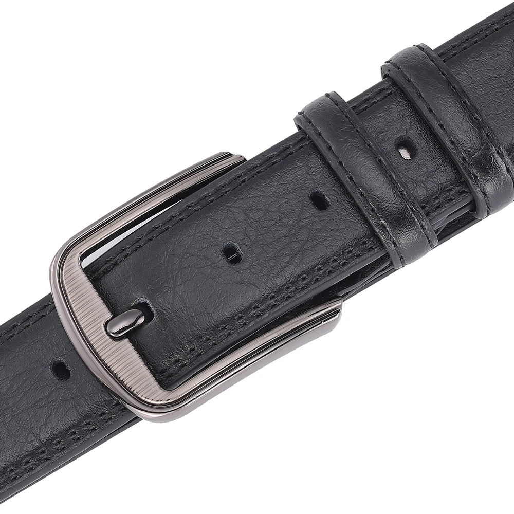 Men's Cowhide Pin Buckle Belt Fashion Genuine Leather Belt for Men High Quality Casual Jeans Belt Male Luxury Designer Business