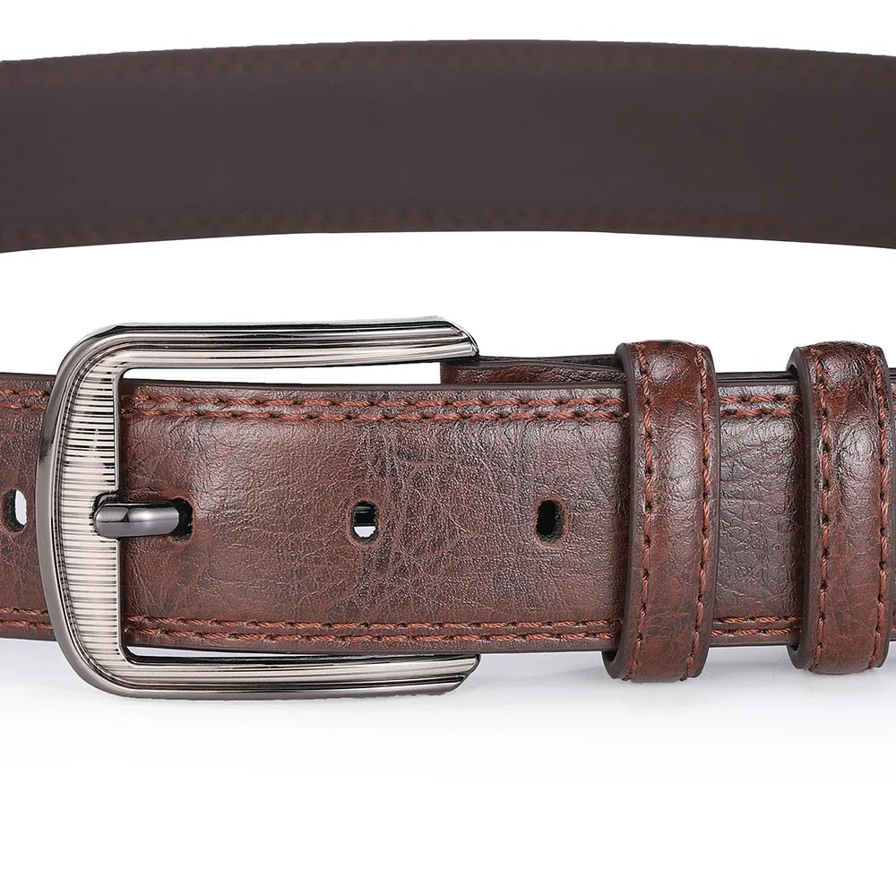 Men's Cowhide Pin Buckle Belt Fashion Genuine Leather Belt for Men High Quality Casual Jeans Belt Male Luxury Designer Business