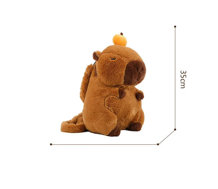 Capybara Plush Backpack Kawaii Fashion Plushie Doll Fur Bag Children's Bag Shoulder Bag Mini Knapsack Bags Gifts For Girlfriend