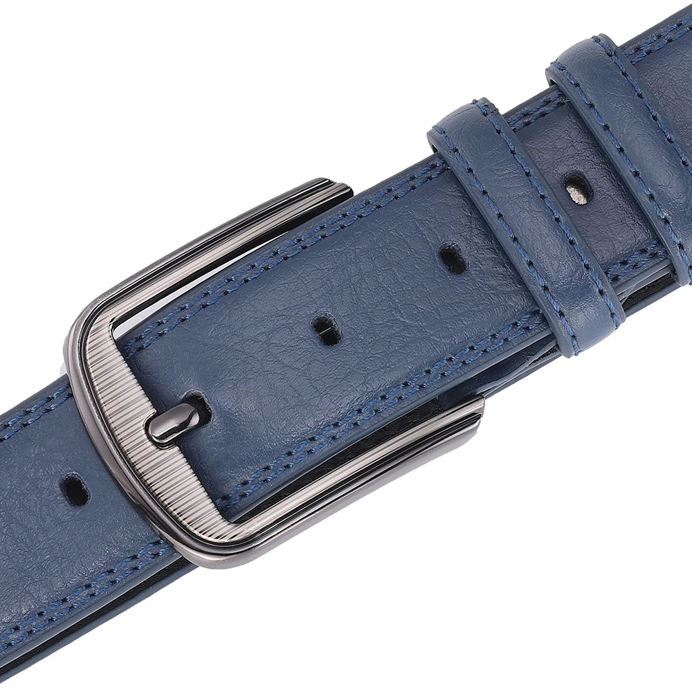 Men's Cowhide Pin Buckle Belt Fashion Genuine Leather Belt for Men High Quality Casual Jeans Belt Male Luxury Designer Business