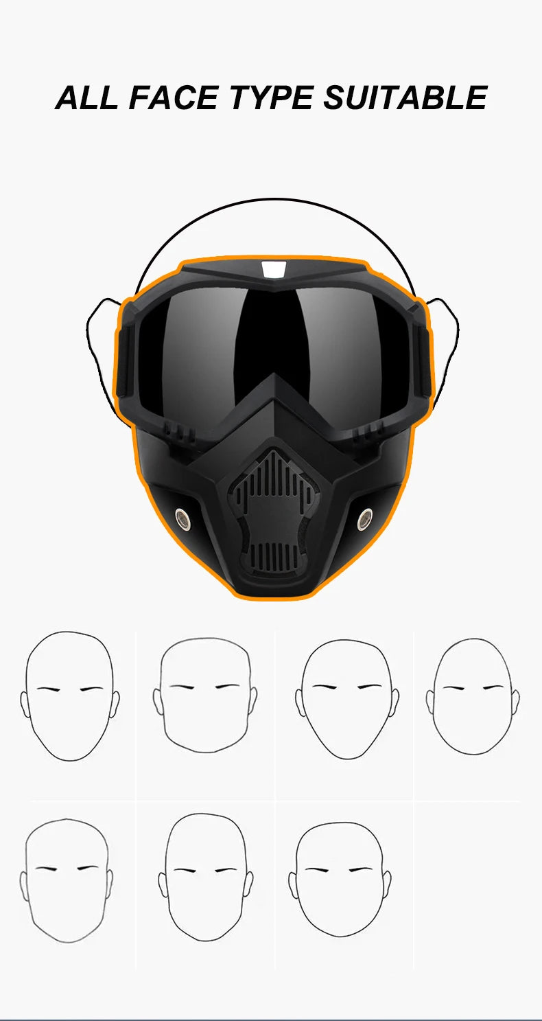 Outdoor Sport Windproof Mask Goggle HD Motorcycle Glasses Snowboard Eyewear Riding Motocross Summer UV Protection Sunglasses