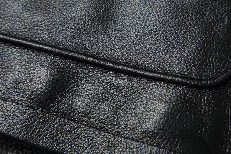 Men Cowhide Coat Vintage Men Leather Jacket Genuine Leather Clothes Men's Winter Jacket Motorcycle Biker Jackets