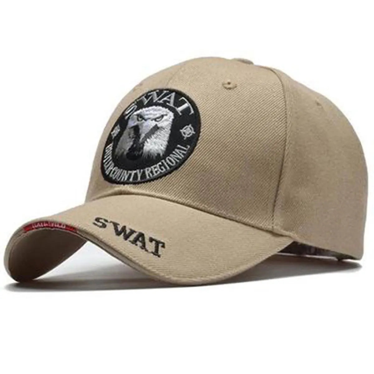 1piece Unisex SWAT Eagle Embroidered Baseball Cap Outdoor Adjustable Sunscreen Leisure Hat Spring Autumn Travel Tourism Vacation