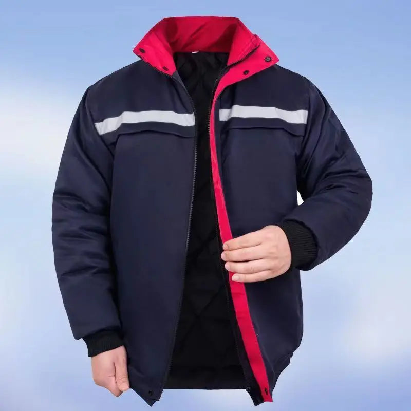 2023 Winter Thickened Warm Cotton Jacket Dirt Resistant Wear Resistant Workwear Protective Clothing Outerwear for Labor