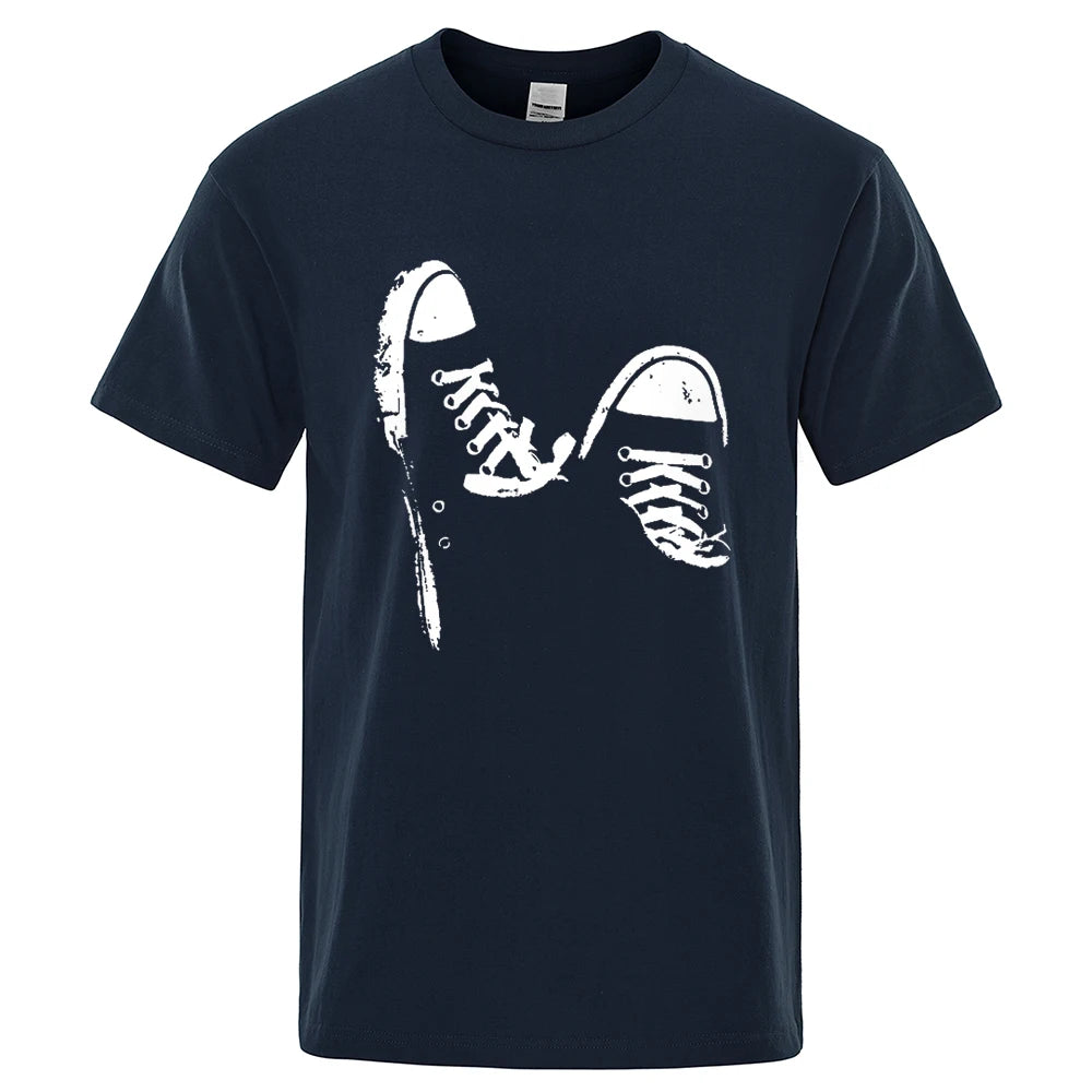 Hot Sale 100% Cotton Casual Short Sleeve Skate Shoes Men t Shirt Summer Breathable Clothes O-Neck Oversized Short Sleeves Unisex