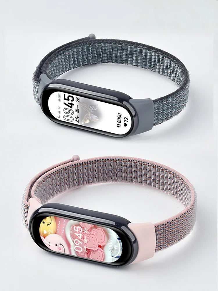 Nylon loop watchband For Xiaomi mi Band 8 Sport miband8 NFC Correa Breathable Replacement Bracelet smart band 8 Strap smartwatch
