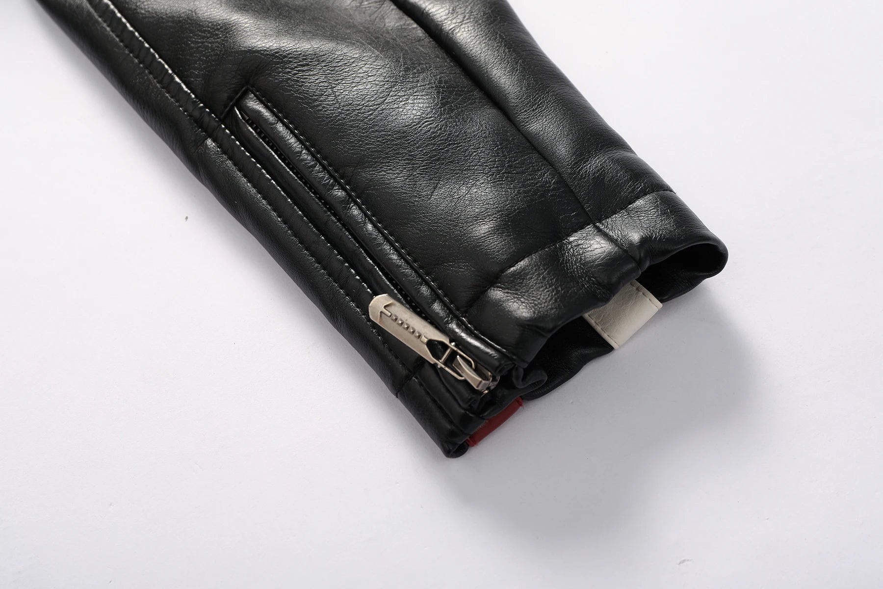Men's motorcycle racing suit PU leather label color jacket
