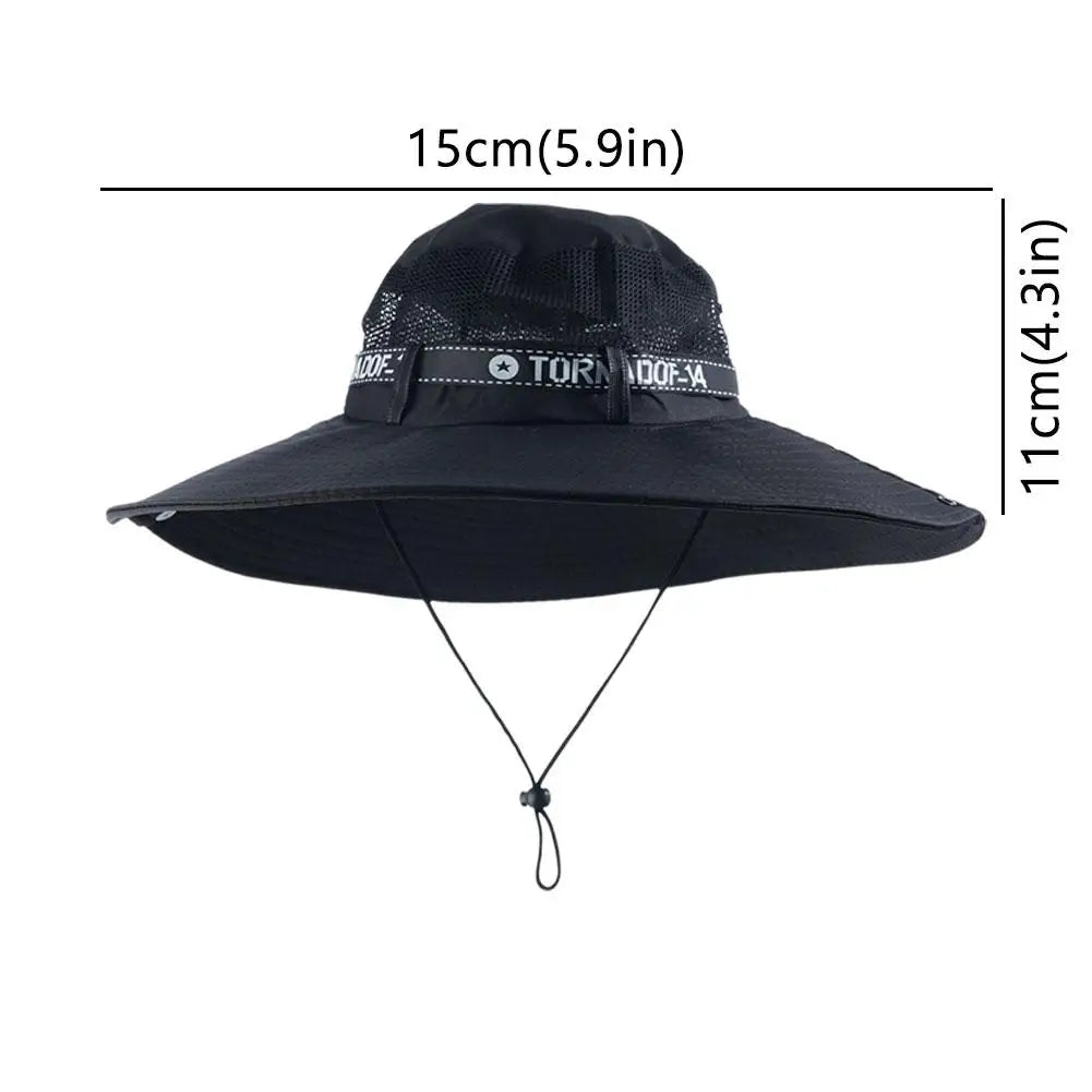 Summer Large Sun Hat Men Women Breathable Fishing Caps Sun UV Protection Mesh Fisherman Hat Hiking Outdoor Beach Cap